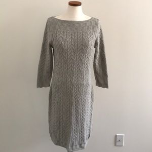 Sweater knit cable dress